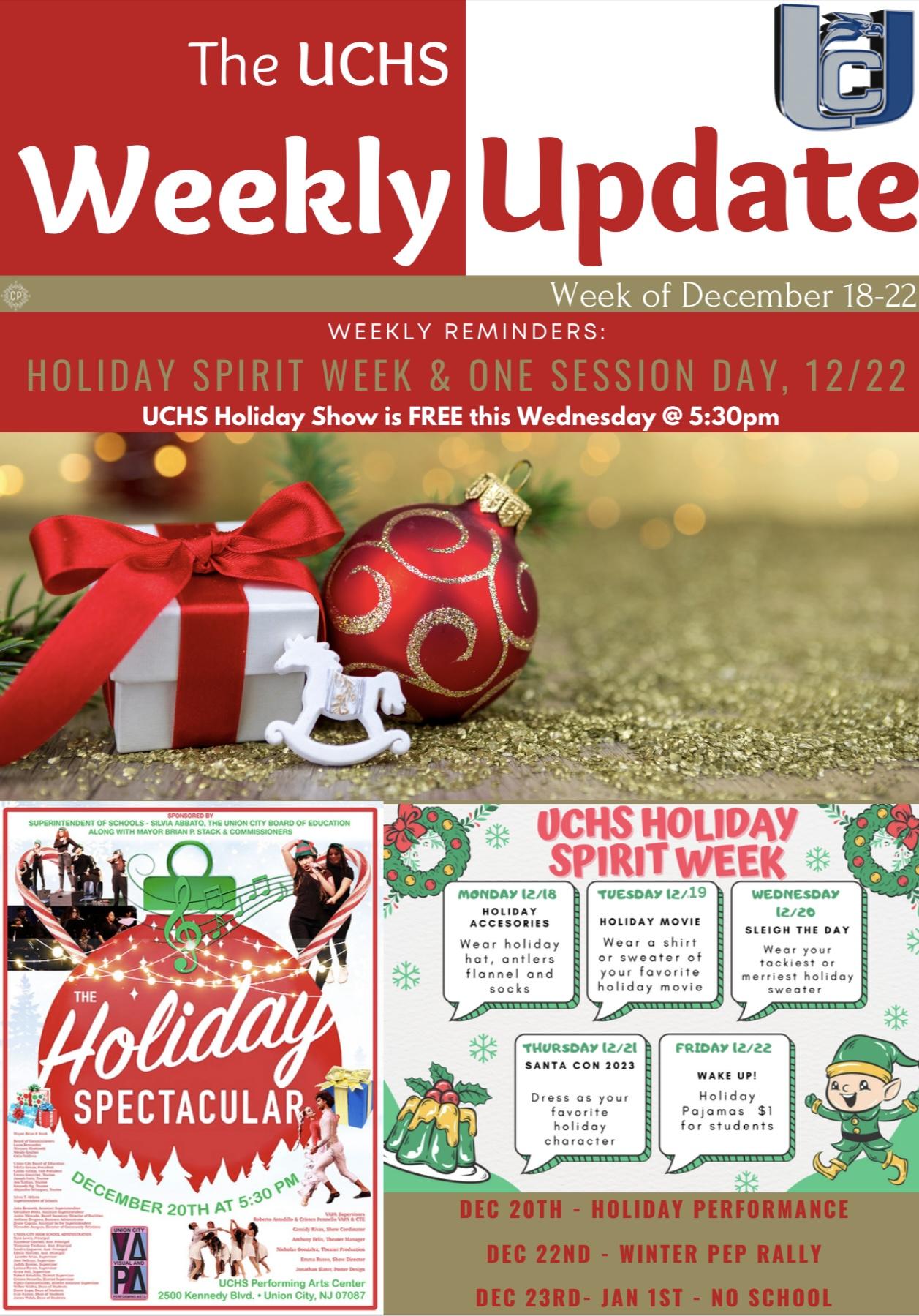 The UCHS Weekly Update-December 18, 2023