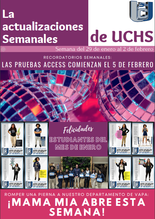 The UCHS Weekly Update-January 29, 2024-Spanish-Page 1