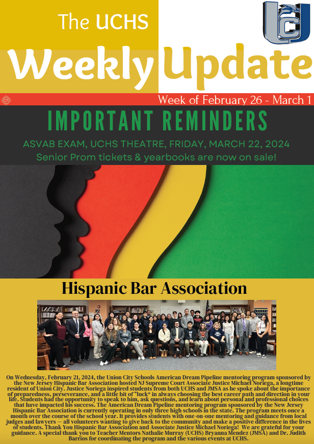 The Union City High School Weekly Update-February 26, 2024-English-Page 1