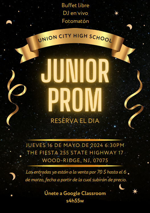 Junior Prom Information for Union City High School-Spanish