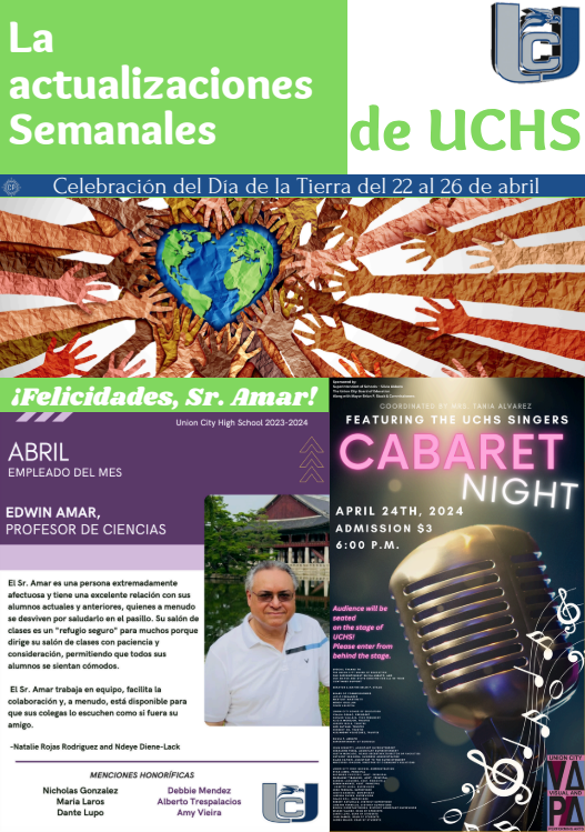 The UCHS Weekly Update-April 22, 2024-Spanish-Page 1