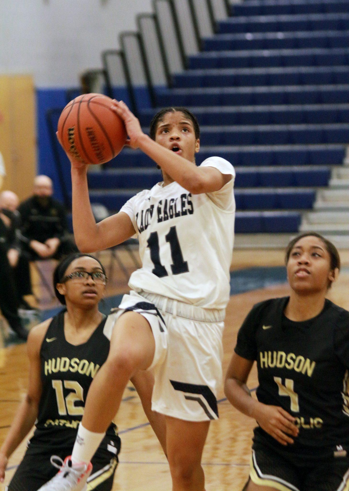 Union City High School Basketball Star Erika Mercedes in action