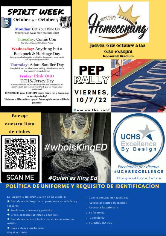 The Union City High School Weekly Update-October 7-Page 2-Spanish