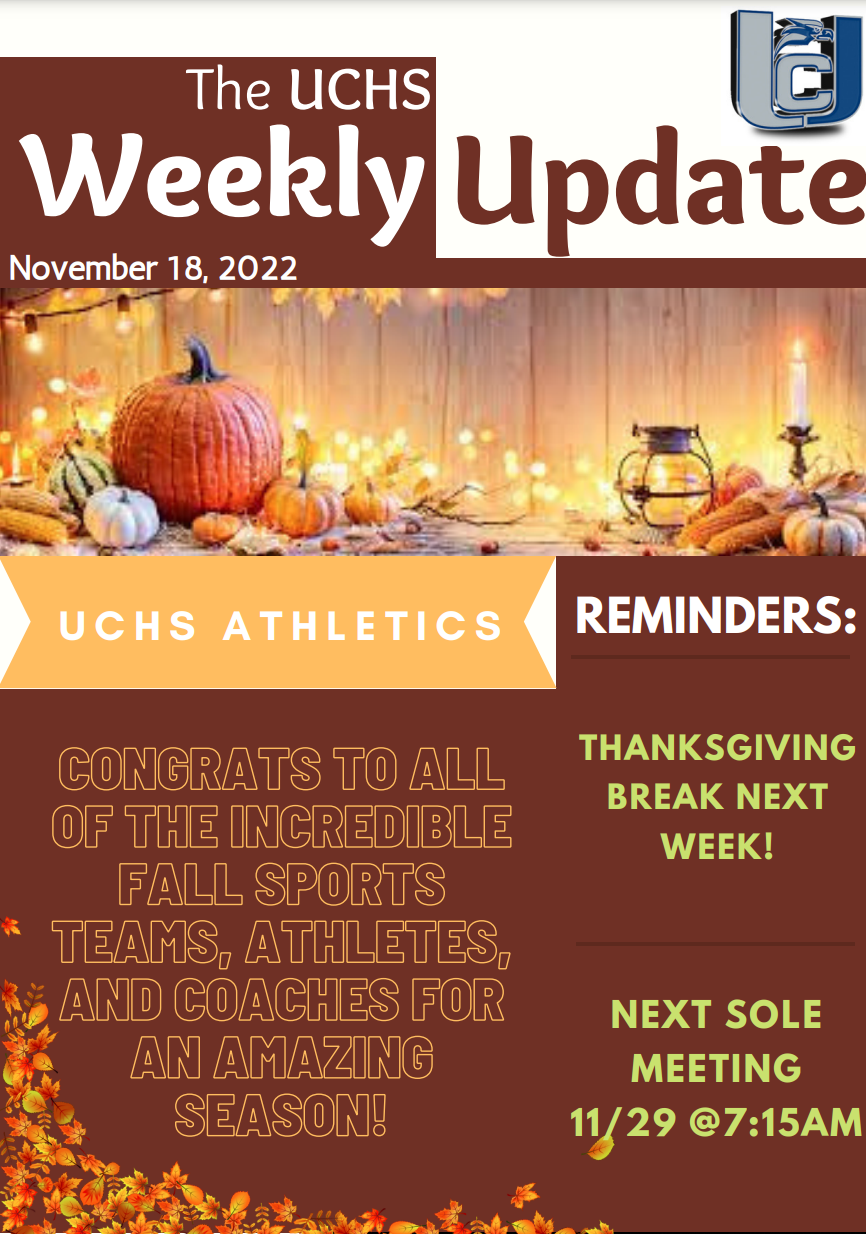 The UCHS Weekly Update-November 18, 2022-English-Page 1
