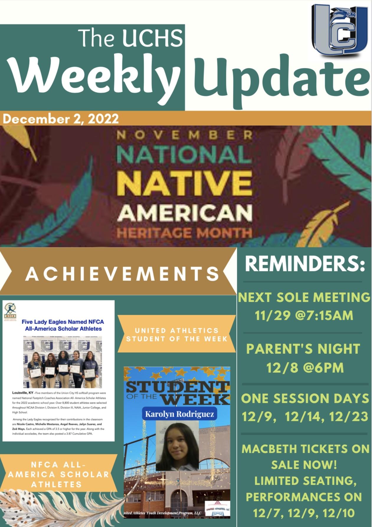 The UCHS Weekly Update-December 2, 2022-English-Page 1