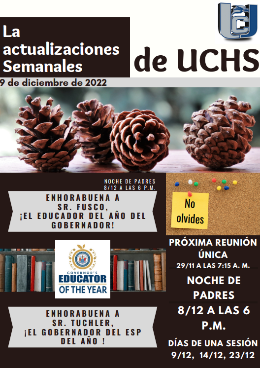 The UCHS Weekly Update-December 9, 2022-Spanish-Page 1