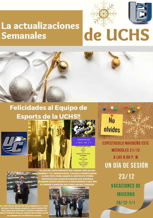 The UCHS Weekly-December 23, 2022-Spanish-Page 1