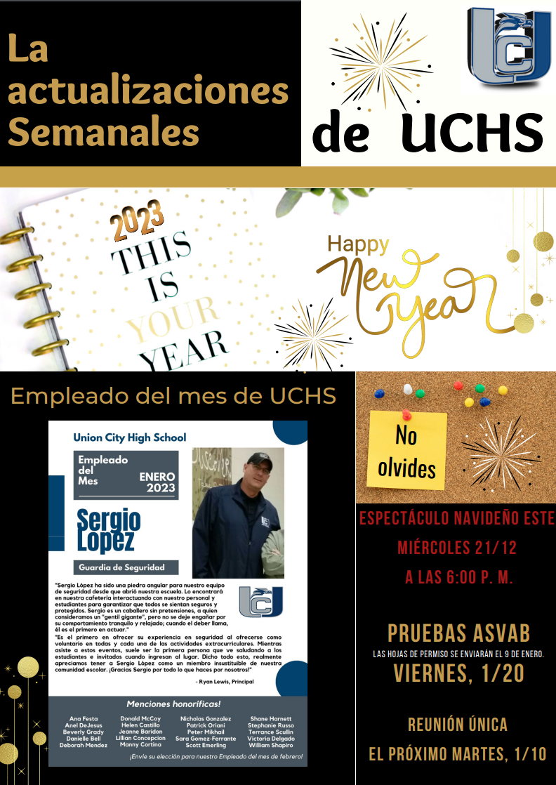 The UCHS Weekly Update-Happy New Year-Spanish-Page 1