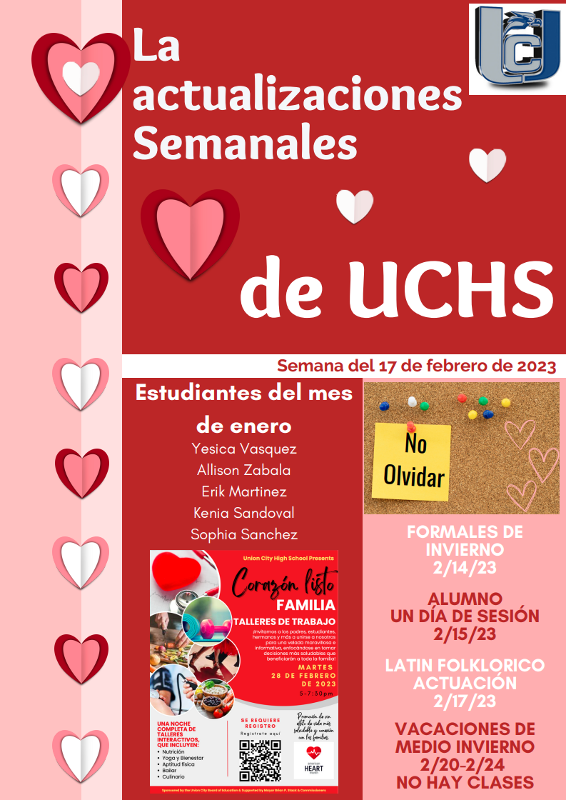 The UCHS Weekly Update-February 17, 2023-Spanish-Page 1