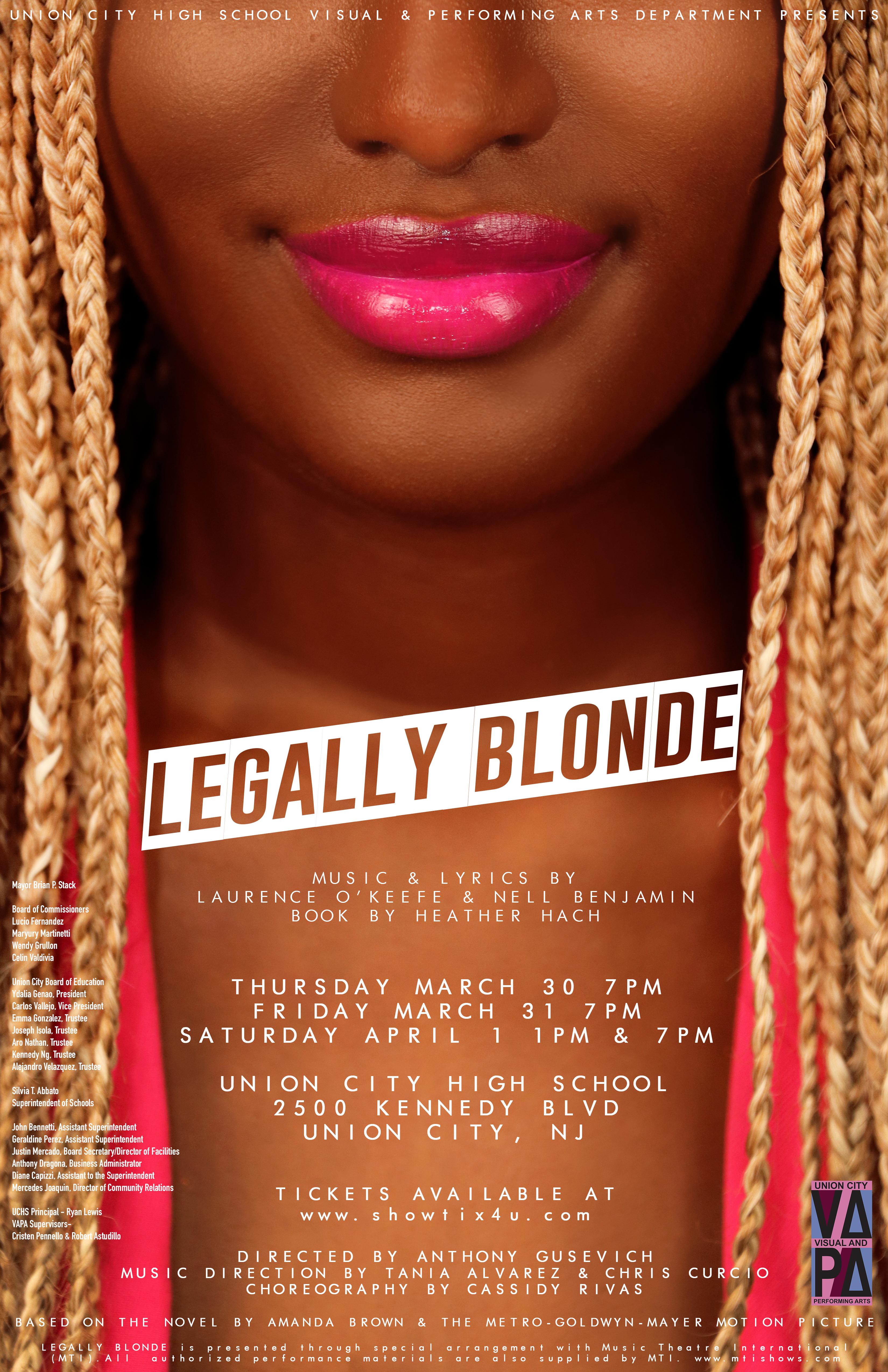 Legally Blonde is coming this month to Union City High School