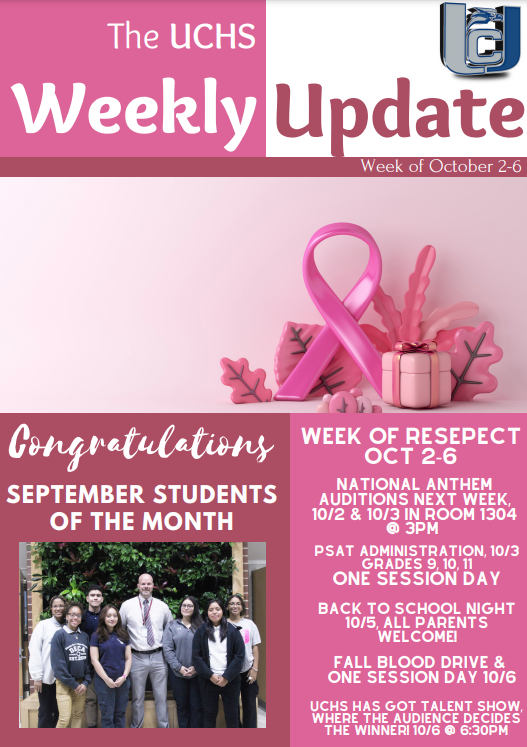 The UCHS Weekly Update-October 3, 2023-English-Page 1