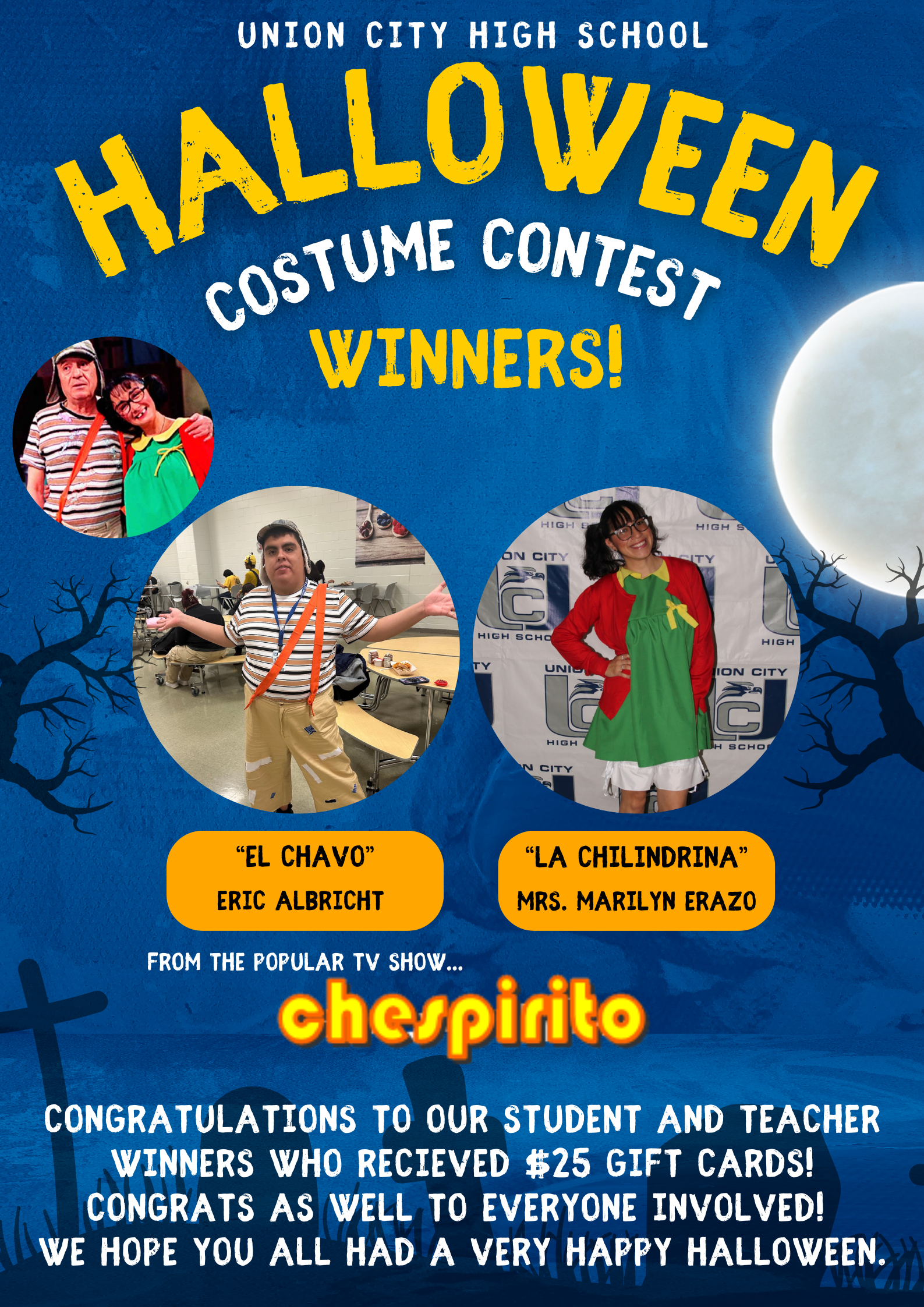 UCHS Halloween Costume Contest Winners