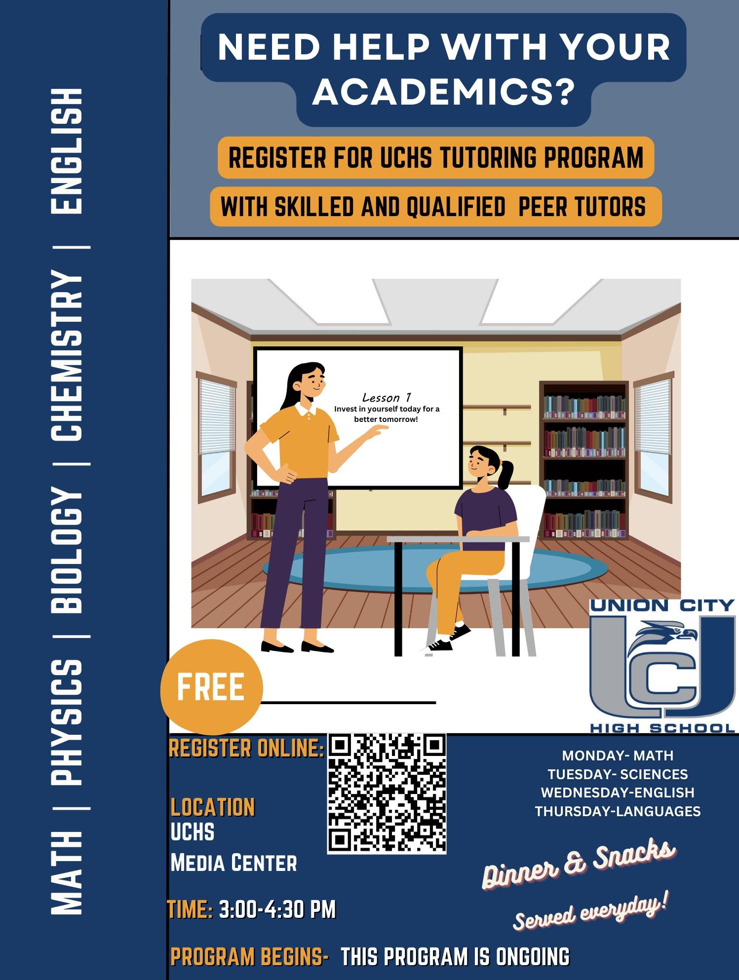 UCHS Tutoring Sessions Flyer