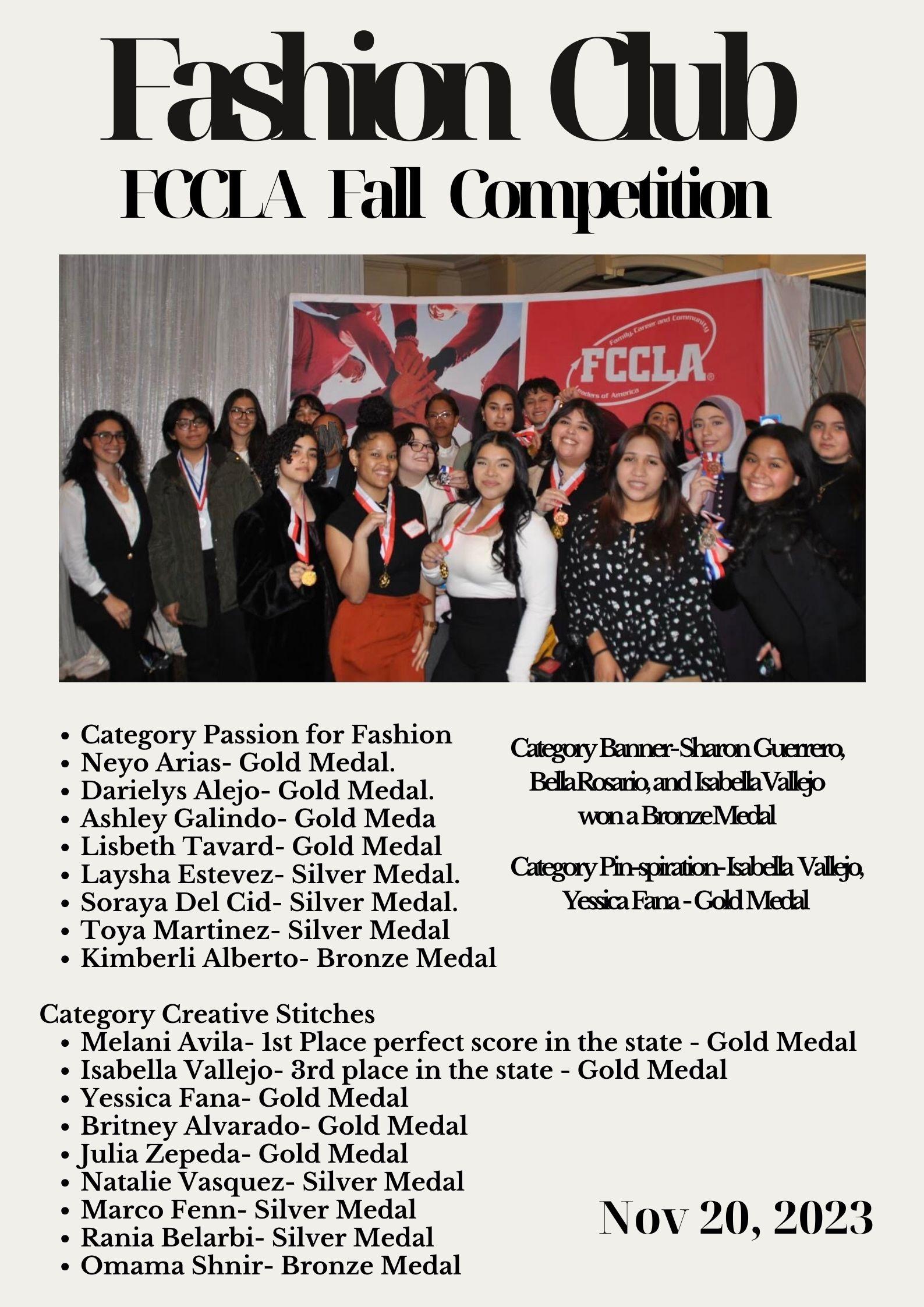 Congratulations To The FCCLA Students at Union City High School