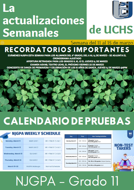 The UCHS Weekly Update-March 11, 2024-Spanish-Page 1