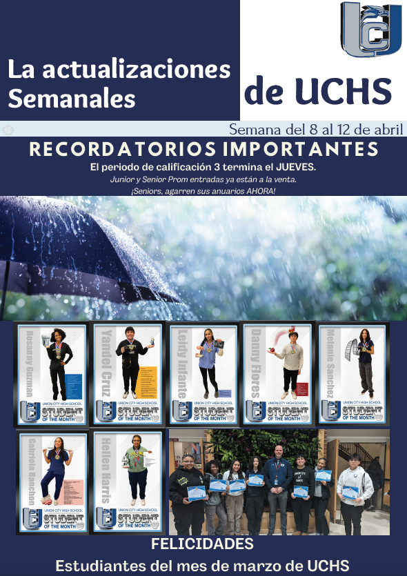 The UCHS Weekly Update-April 9, 2024-Spanish-Page 1